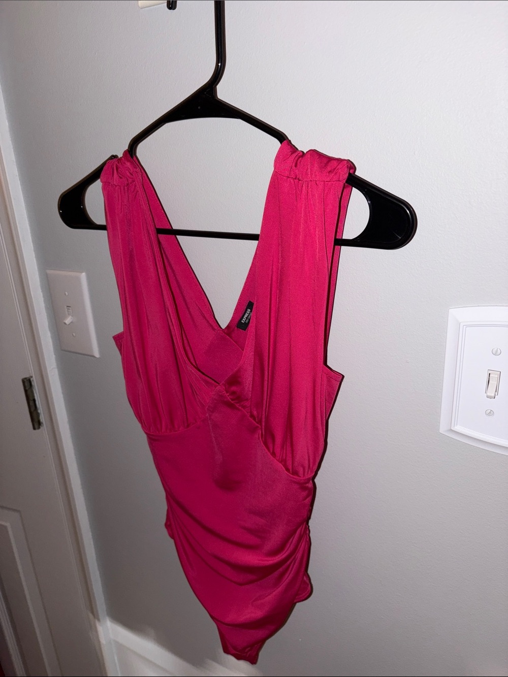 Express Fuchsia Sleeveless Bodysuit